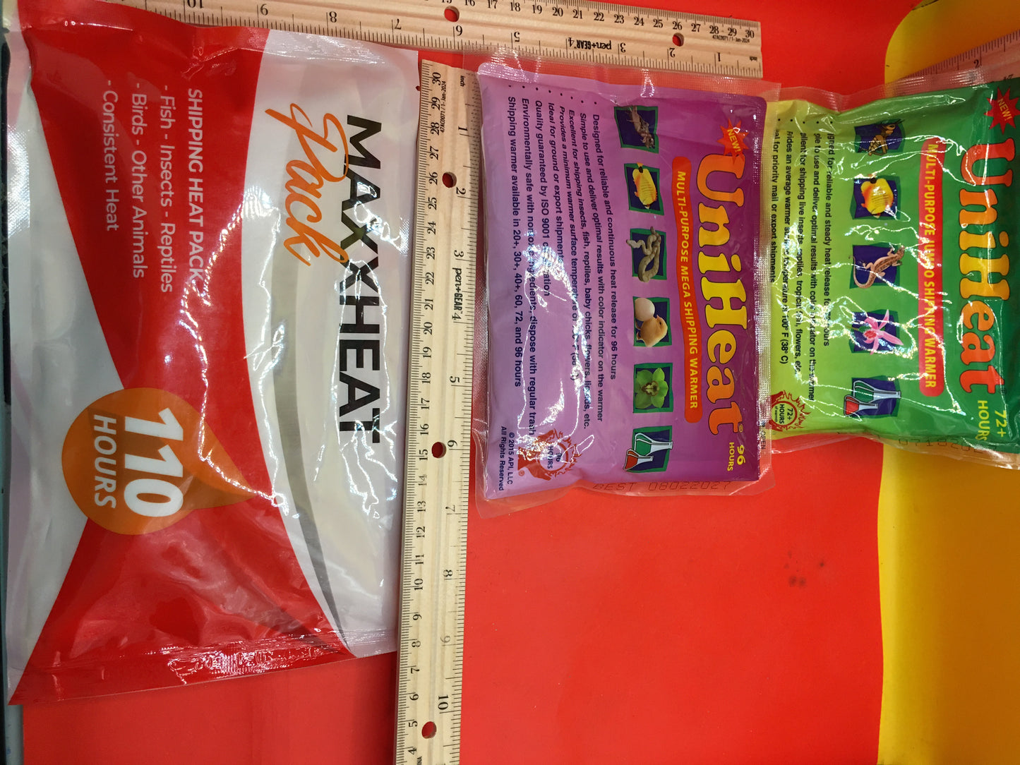 3 sizes of heat packs Available !